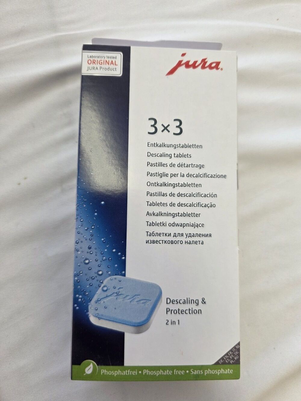 Jura 2-in-1 Descaling Tablets (9-Pack) Coffee & Espresso Machine Cleaner 3x3